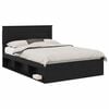 vidaXL Sengestamme Svart eik 140 x 190 cm Konstruert tre