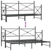 vidaXL Dagseng med trille uten madrass svart 90x200 cm st&aring;l