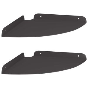 vidaXL Vegghylle med hylle med lagring 2 pcs Svart 24 x 24 x 2 cm