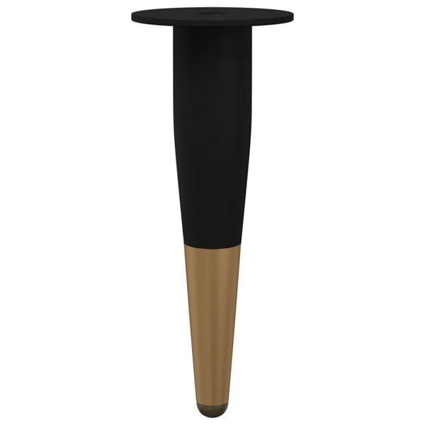 vidaXL M&oslash;belf&oslash;tter 2 pcs Svart og Gull &Oslash; 40 x 98 mm Jern