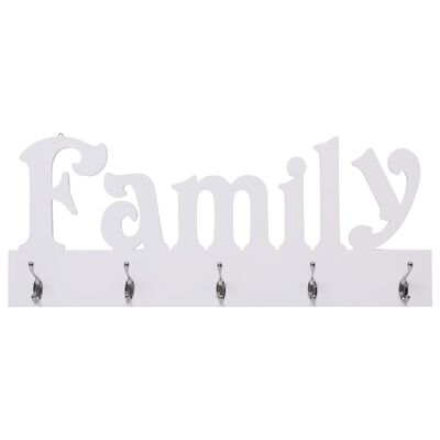 vidaXL Veggmontert garderobepanel FAMILY 74x29,5 cm