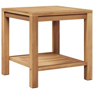 vidaXL Kaffebord med lagring Brun 45 x 45 x 45 cm Massivt Teaktre
