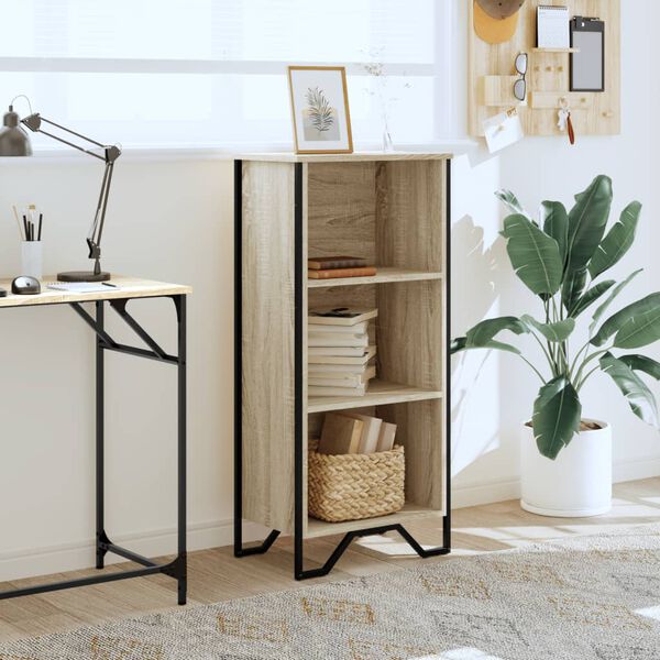 vidaXL Bokhylle sonoma eik 50x31x106 cm konstruert tre