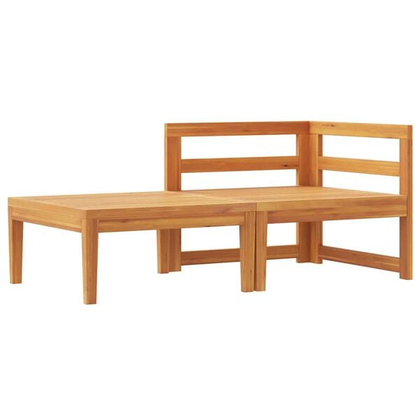 vidaXL Hagesofagruppe med kremhvite puter 2 deler heltre akasie