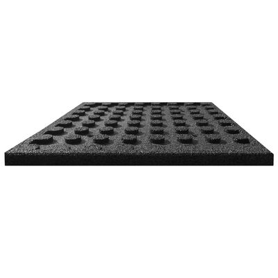 vidaXL Gummifliser 6 stk gummi 50x50x3 cm svart