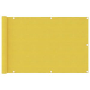 vidaXL Balkongskjerm gul 90x400 cm HDPE