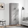 vidaXL Highboard gr&aring; sonoma 69,5x34x180 cm konstruert tre
