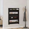 vidaXL Sko Skap 2 pcs Svart Eik 85 x 18 x 90 cm Konstruert tre