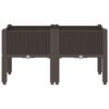 vidaXL Plantekasse med ben brun 80x40x42 cm PP