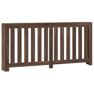 vidaXL Radiatordeksel brun eik 175x20x82 cm konstruert tre