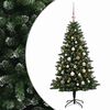 vidaXL Kunstig juletre med kuler 150 cm 150 LED-lys Varmhvit