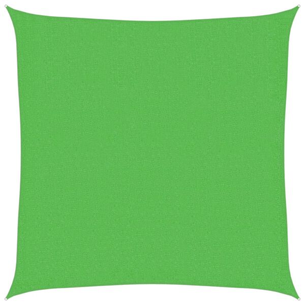 vidaXL Solseil 160 g/m&sup2; lysegr&oslash;nn 3,6x3,6 m HDPE