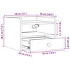 vidaXL Nattbord med skuff Vokset Brun 38 x 36 x 29,5 cm Heltre furu