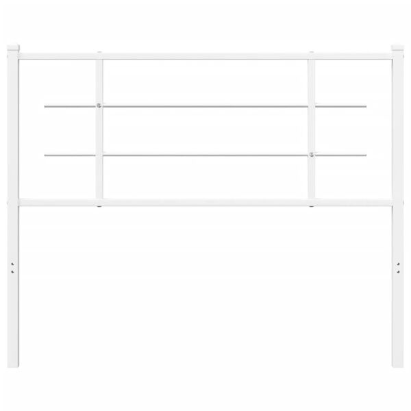 vidaXL Utskiftbar sengegavl i metall hvit 107 cm