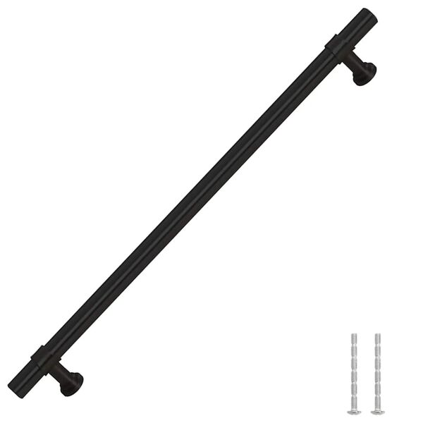 vidaXL Skaphåndtak 5 stk svart 224 mm rustfritt stål