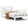 vidaXL Sengeramme med hodegavl hvit 90x200 cm heltre furu