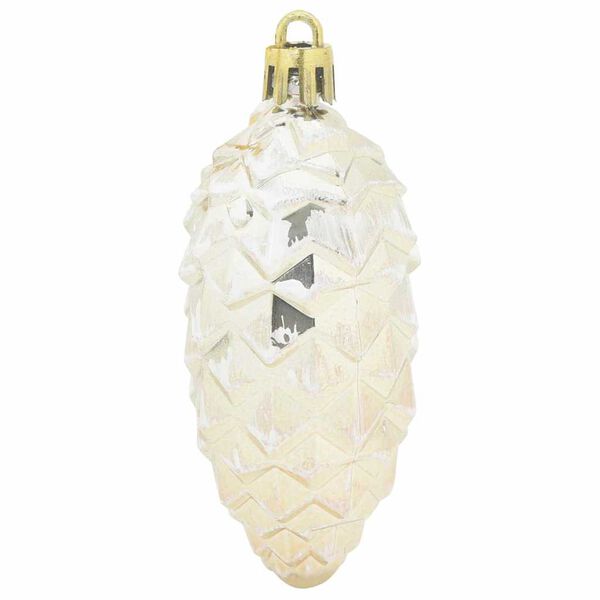 vidaXL Julefuru Kongleball 40 pcs champagne Plast