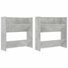 vidaXL Veggskoskap 2 stk betonggr&aring; 60x18x60 cm sponplate