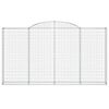 vidaXL Gabionkurver buede 3 stk 300x30x160/180 cm galvanisert jern