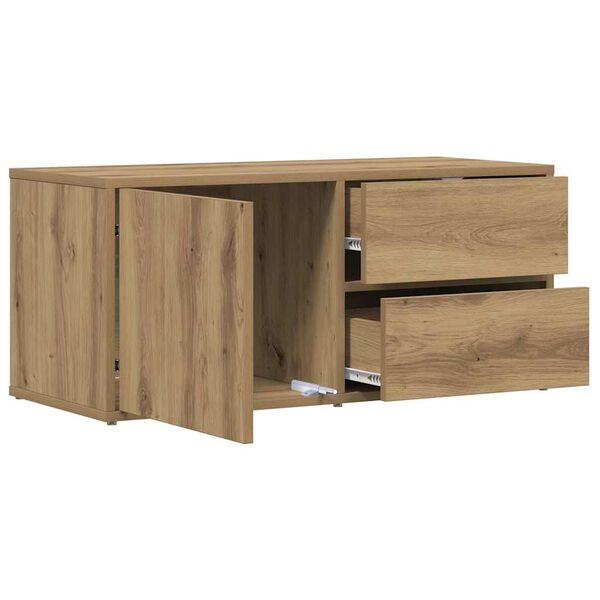 vidaXL TV-benk artisan eik 80x34x35,5 cm konstruert tre