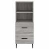vidaXL Highboard grå sonoma 34,5x34x180 cm konstruert tre