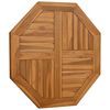 vidaXL Bordplate 70x70x2,5 cm &aring;ttekantet heltre teak