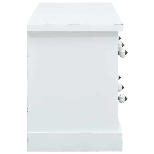 vidaXL TV-benk med skuffer hvit 120x30x40 cm MDF