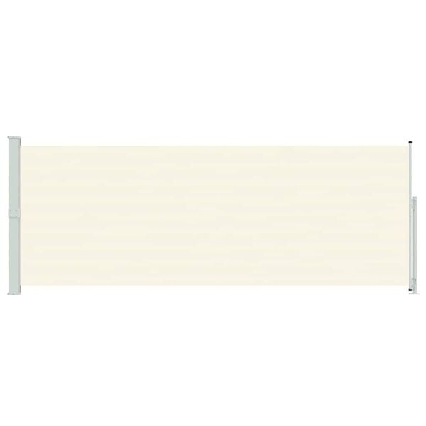 vidaXL Uttrekkbar sidemarkise 180x500 cm kremhvit
