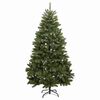 vidaXL Kunstig hengslet juletre med 300 LED og kulesett 240 cm