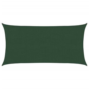 vidaXL Solseil 160 g/m&sup2; m&oslash;rkegr&oslash;nn 2,5x5 m HDPE