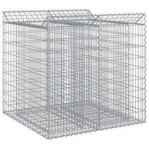 vidaXL Gabion hevet seng 2 stk. 100 x 100 x 100 cm Galvanisert st&aring;l