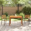 vidaXL Hage Spisegruppe 3 pcs Svart Poly rattan