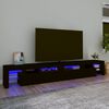 vidaXL TV-benk med LED-lys svart 260x36,5x40 cm