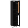 vidaXL Highboard svart 34,5x34x180 cm konstruert tre