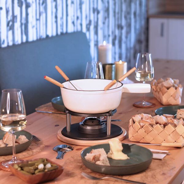 Livoo Tradisjonelt fonduesett 2,6 L hvit