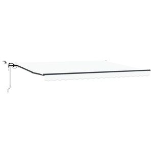 vidaXL Uttrekkbar markise Hvit 450 &times; 350 cm Polyester