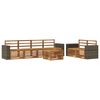 vidaXL Utend&oslash;rs sofa-sett 7 pcs Naturlig Solid akasietre
