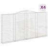 vidaXL Gabionkurver buede 4 stk 400x30x200/220 cm galvanisert jern