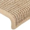 vidaXL Trappematter 15 stk 65x21x4 cm lys beige rektangul&aelig;r kant