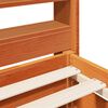 vidaXL Sengeramme uten madrass voksbrun 75x190 cm heltre furu