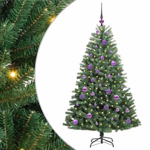 vidaXL Kunstig sammensatt juletre Gr&oslash;nn 150 cm PVC og metall