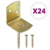 vidaXL Gjerdebeslag 24 stk L-form galvanisert metall