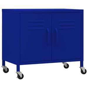 vidaXL Oppbevaringsskap marinebl&aring; 60x35x56 cm st&aring;l
