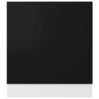 vidaXL Oppvaskmaskinspanel svart 59,5x3x67 cm sponplate