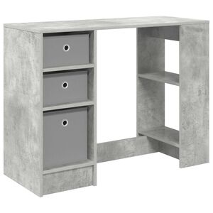 vidaXL Skrivebord Betonggr&aring; 100 x 40 x 75 cm Konstruert tre
