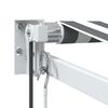 vidaXL Uttrekkbar markise antrasitt og hvit 3,5x2,5 m stoff aluminium