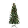 vidaXL Kunstig juletre med 300 LED med stativ gr&oslash;nn 240 cm PE og PVC