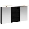 vidaXL Baderomsskapsett 3 stk. Svart eik 120 x 10,5 x 60,5 cm