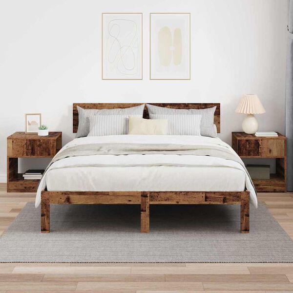 vidaXL Avlastningsbord 2 pcs Gammelt tre 40,5 x 40 x 45 cm