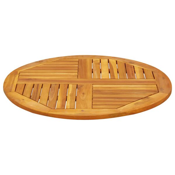 vidaXL Bordplate Ø80x2,2 cm rund heltre akasie